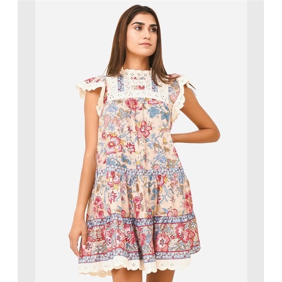 SEA New York Tess Floral Eyelet Lace Tunic Dress Cream NWT Size M - threedaughtersproperties.com SEA New York Tess Floral Eyelet Lace Tunic Dress Cream NWT Size M - threedaughtersproperties.com